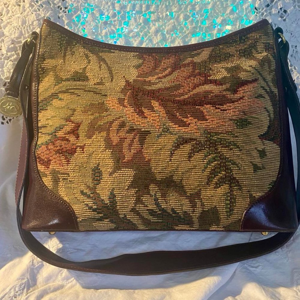 SOLD Brahmin Vintage Tapestry Bag - Professionally Cleaned by Brahmin